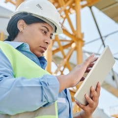 Field worker on site